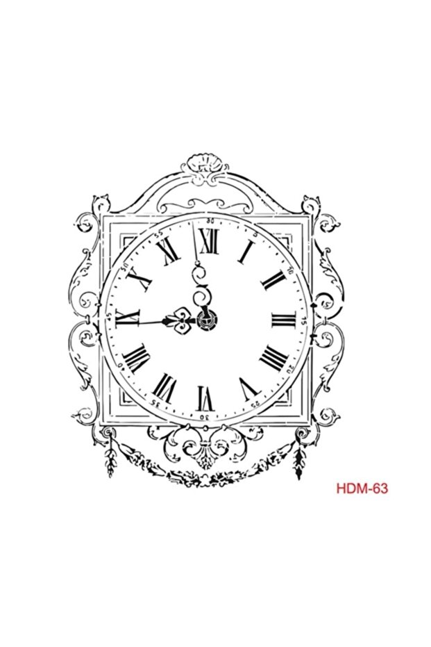 استنسل ساعة (قالب) 25x25 سم - 1