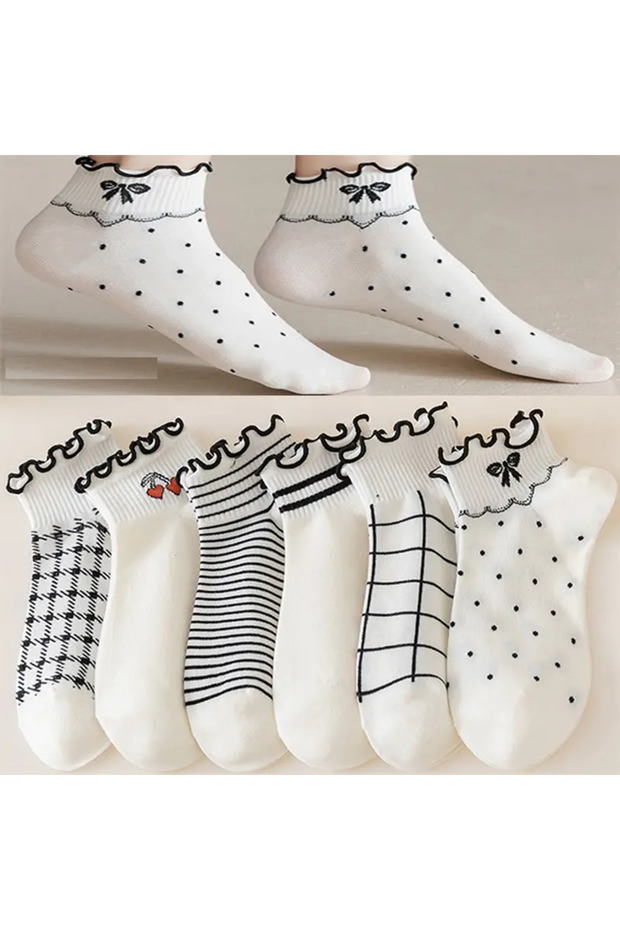 جوارب الكاحل اللطيفة بنمط الخس - 8