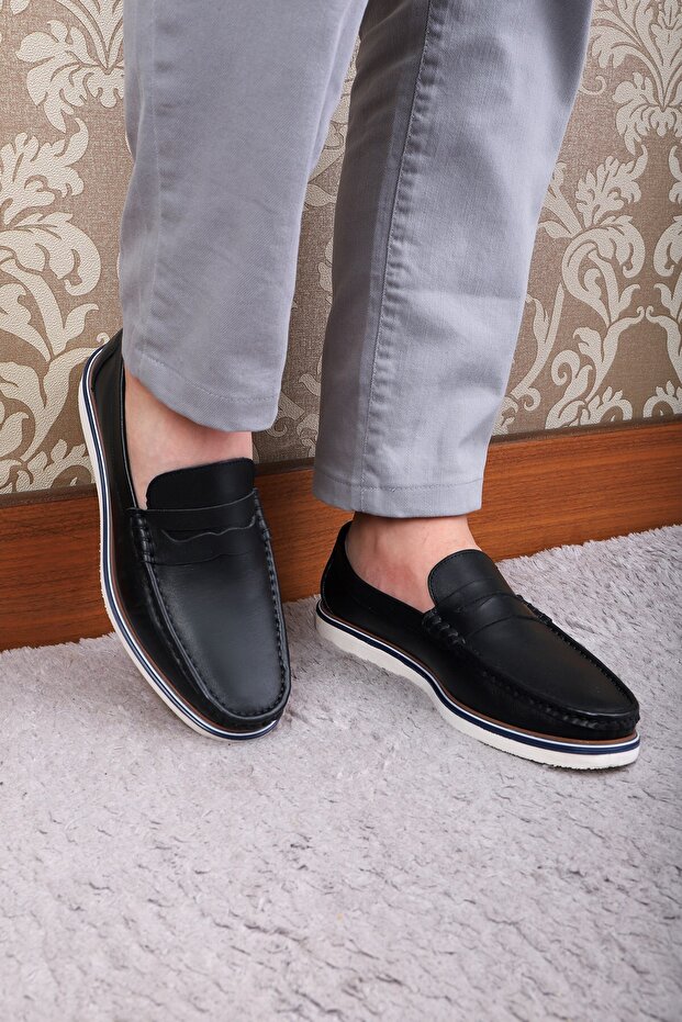 Vittoria férfi naplopó – valódi bőr szabadidőcipő - 5