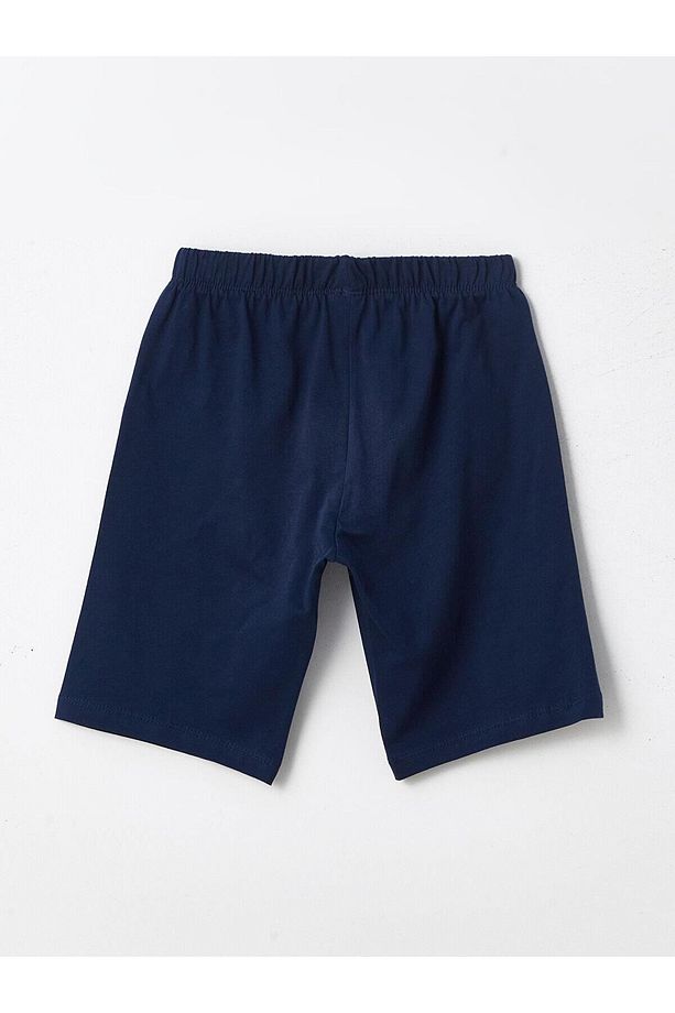 LCW Kids Bisiklet Yaka Baskılı Kısa Kollu Erkek Çocuk Şortlu Pijama Takımı - 5