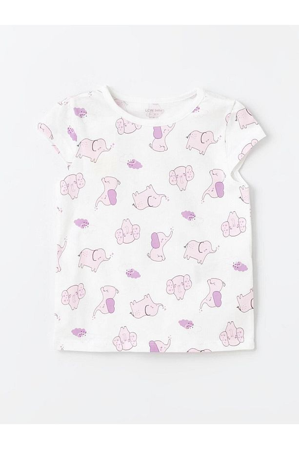 LCW baby Kız Bebek Şortlu Pijama Takımı - 2
