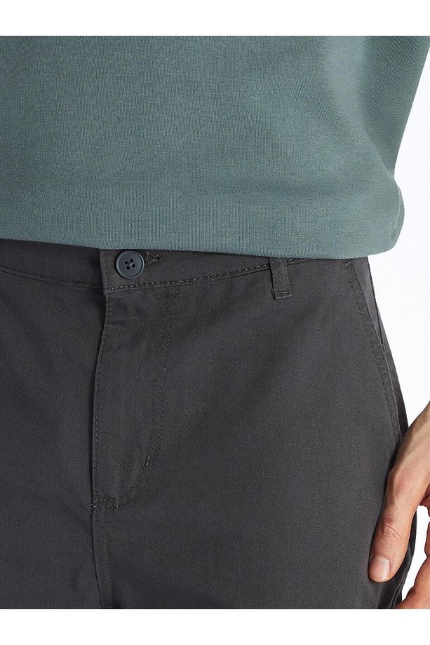 LCW Casual Standart Kalıp Gabardin Erkek Kargo Şort - 3