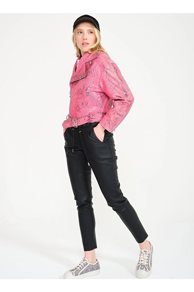 Pembe Deri Ceket - 7