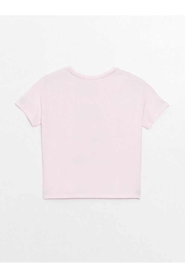 Bisiklet Yaka Baskılı Kısa Kollu Kadın Şortlu Pijama Takımı Pembe - 8