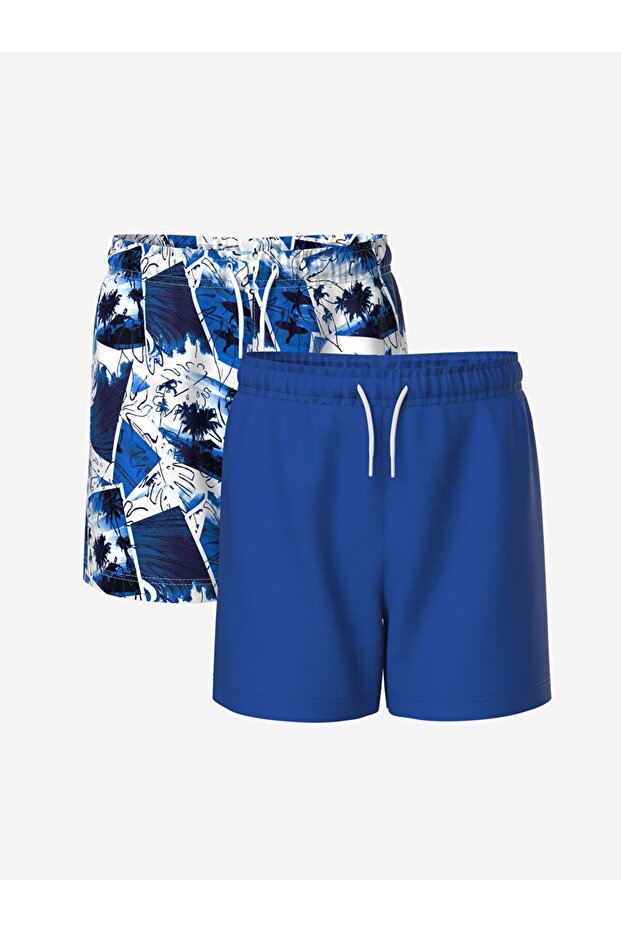 Elastic Waist Boys' Swim Shorts 2-Piece
