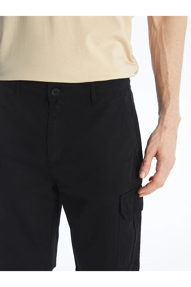 LCW Casual Standart Kalıp Gabardin Erkek Bermuda Şort - 2