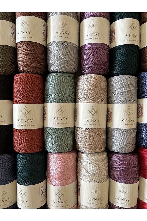 1.5 Mm - 100 gr Polyester Makrome Ipi Sütlü Kahve 150 M Polyester Makrome Ip Supla Ip Ve Çanta Ipi - 7