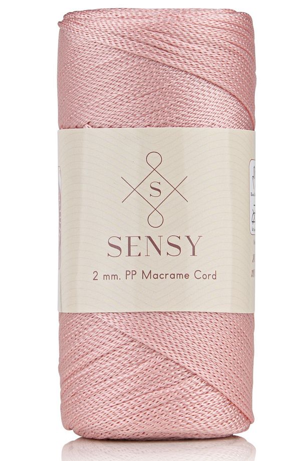 2 Mm - 200 gr Polyester Makrome Ipi Pembe 230 M Polyester Makrome Ip Supla Ip Ve Çanta Ipliği - 1
