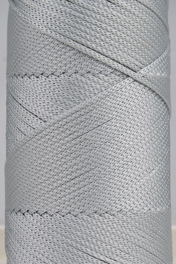 2 Mm - 200 gr Polyester Makrome Ipi Açık Gri 230 M Polyester Makrome Ip Supla Ip Ve Çanta Ipliği - 3