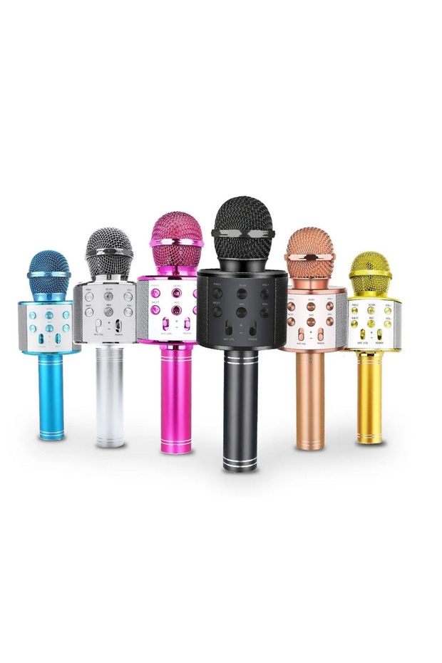 ŞARJLI KABLOSUZ KARAOKE MİKROFON BLUETOOTH HOPARLÖR SES DEĞİŞTİRME ÖZELLİKLİ SD KART USB GİRİŞLİ - 6