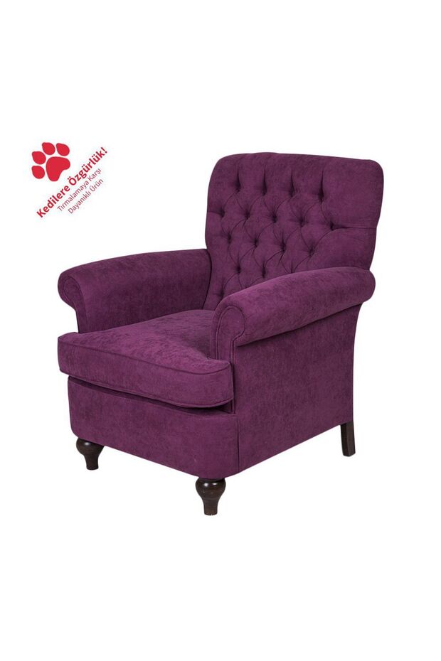 Elegance Mürdüm Berjer 105X80X75 CM - 4