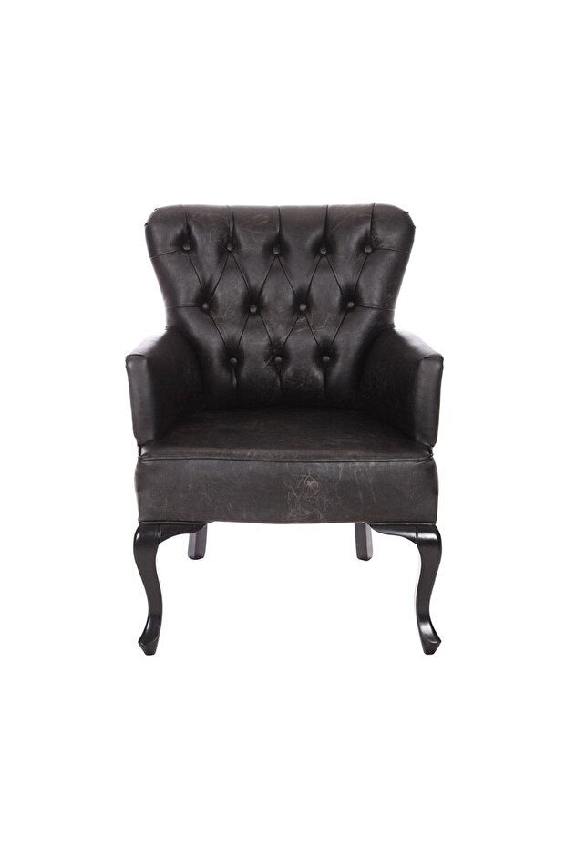 Antik Deri Midi Berjer 90X70X60 CM - 2