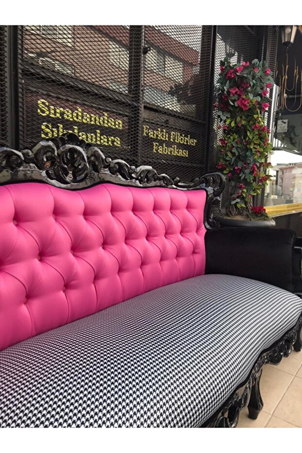 Black & Pink Kanepe - 5