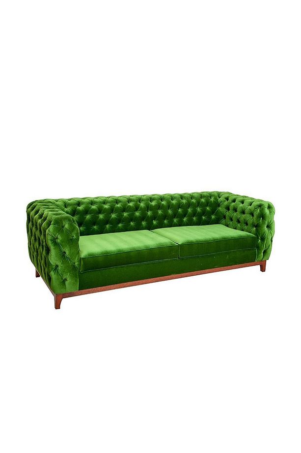 Emerald Green Modern İtalyan Design Chesterfield 230X90X80 CM - 1