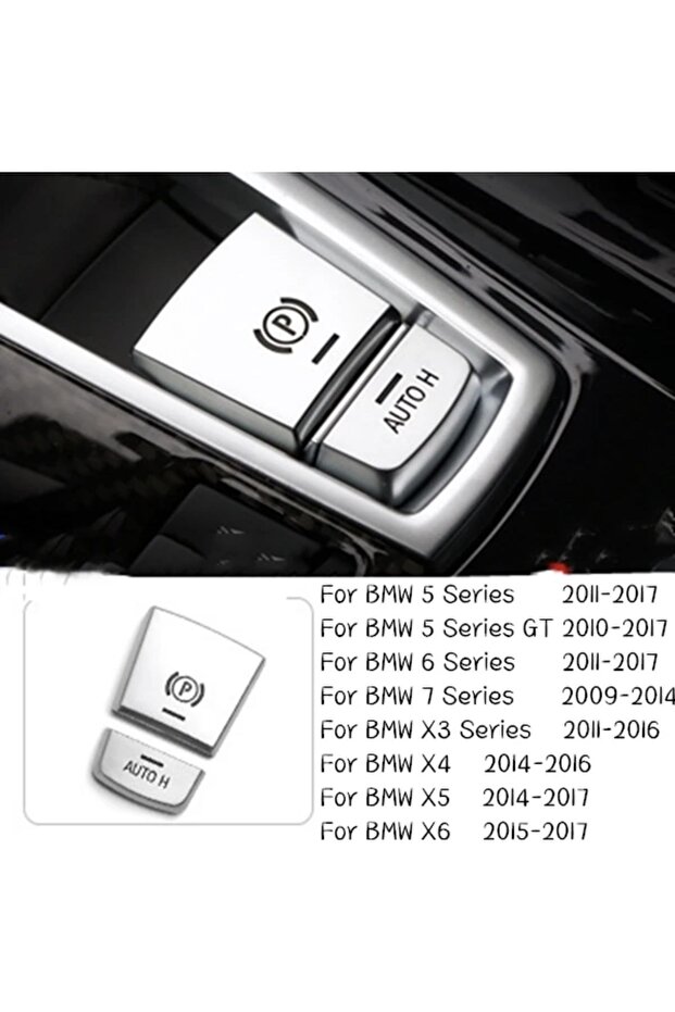 Bmw X5 Series Handbrake Parking Button Key Silver 2014-2017