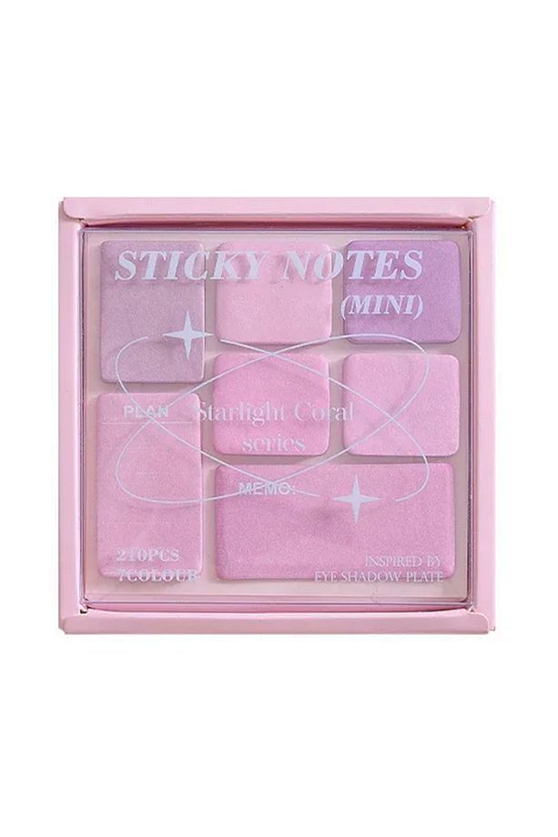 7'li Set Kutulu Renkli Postit Post-it Post It. Kitap Ayracı Ayraç Postit Not Kağıdı 210 Yaprak - 1
