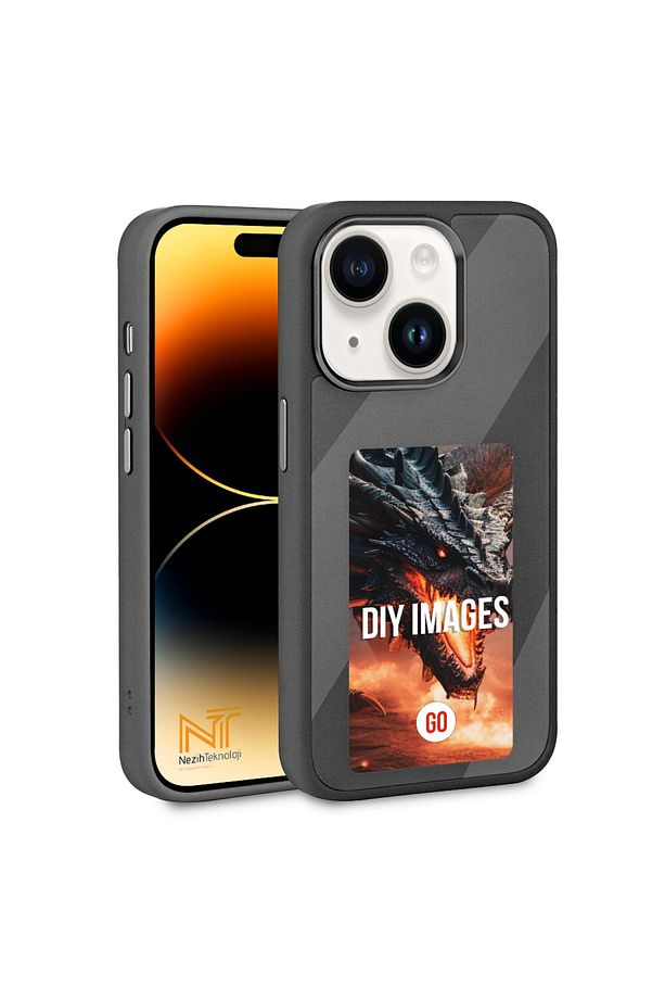 Apple iPhone 15 Uyumlu Ekranı Yansıtan  Akıllı NFC Kapak Kılıf - 5