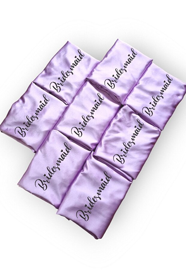 Lilac 8 Pieces Bridesmaid Printed Bridesmaid Dressing Gown