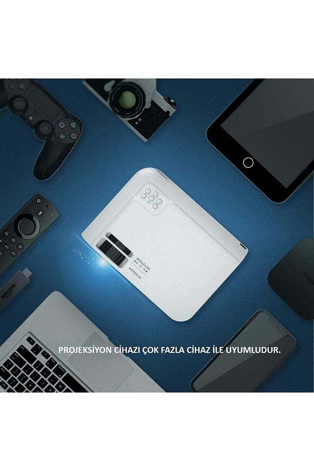 1080P Mini Taşınabilir Wifi iOS & Android Telefon Yansıtma P62 Model Projeksiyon Cihazı - 6