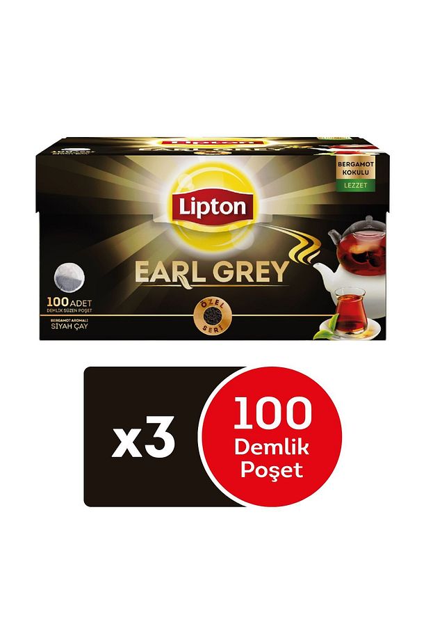 Earl Grey Demlik Poşet Çay 100lü 3 Adet - 1