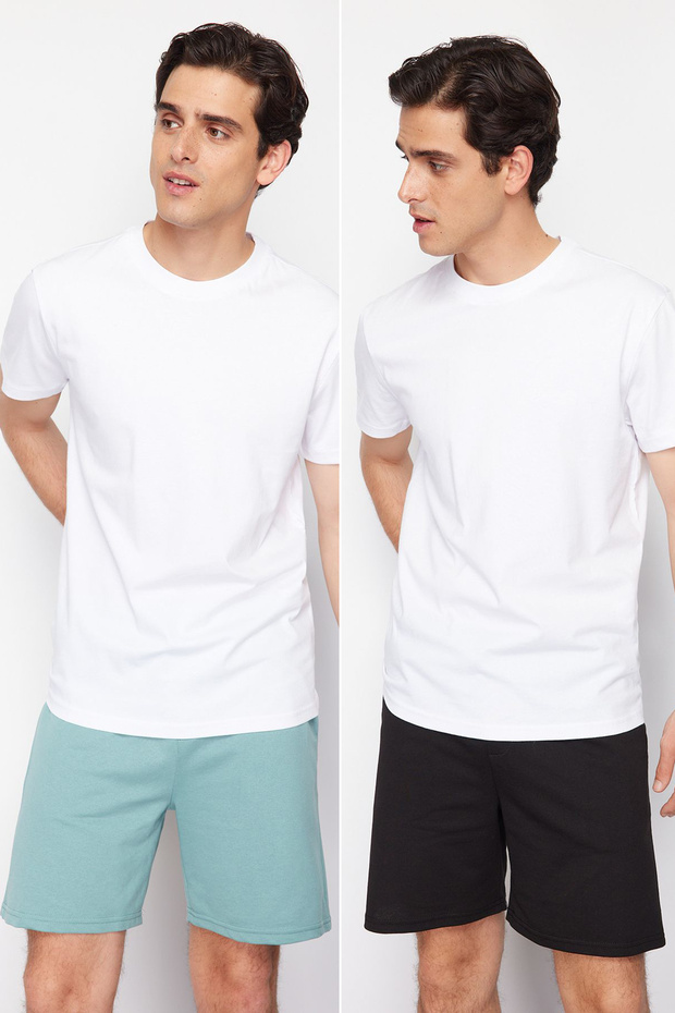 Mint-Siyah Regular/Normal Fit 2'li Paket Şort&Bermuda TMNSS21SR0095 - 1