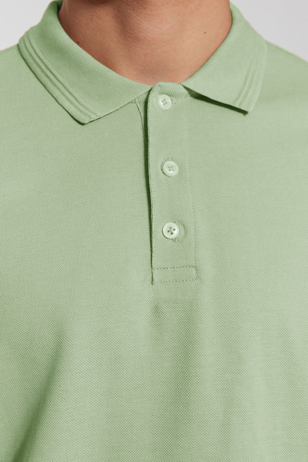Mint Slim/Dar Kesim Yakası Çizgili Basic %100 Pamuklu Polo Yaka T-shirt TMNSS20PO0009 - 5