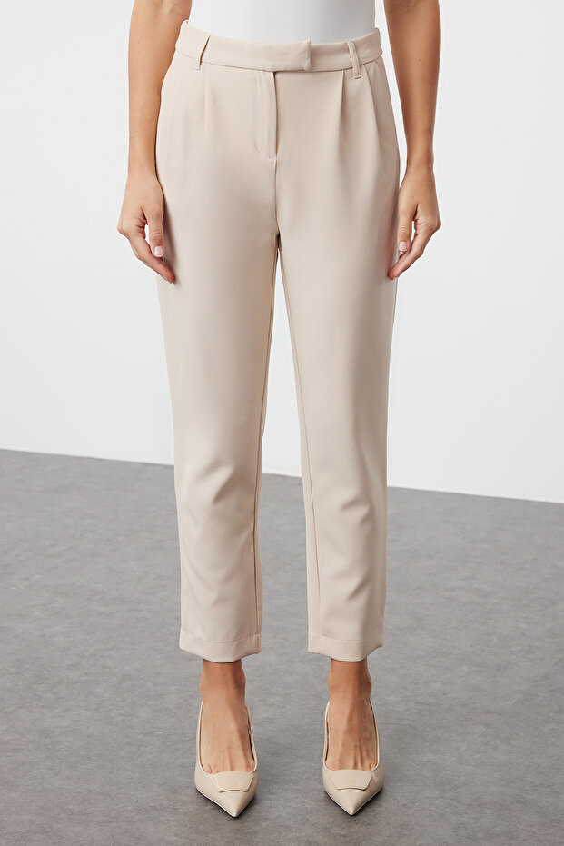 Zestaw spodni z podszewką z krepy z kamiennym łukiem i tkanym dołem TCTSS24US00010 - 4