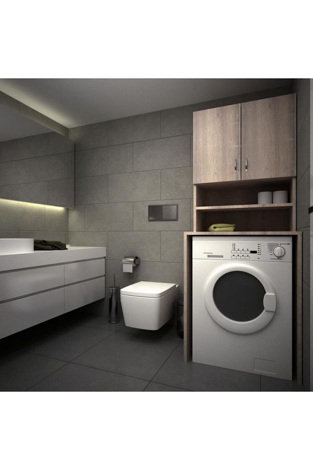 Çamaşır Makinesi Alt Üst Dolap Takımı Sonomo - 3