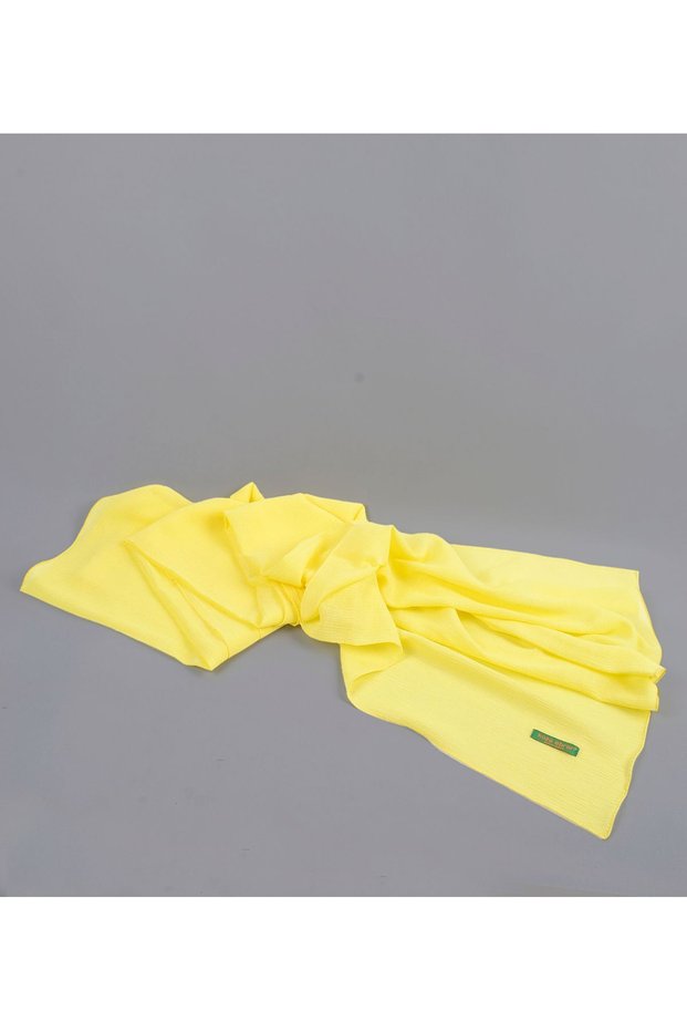 Yellow Crinkle Shawl - Breathable, Flexible and Easy Shape, Special Gift Box Included