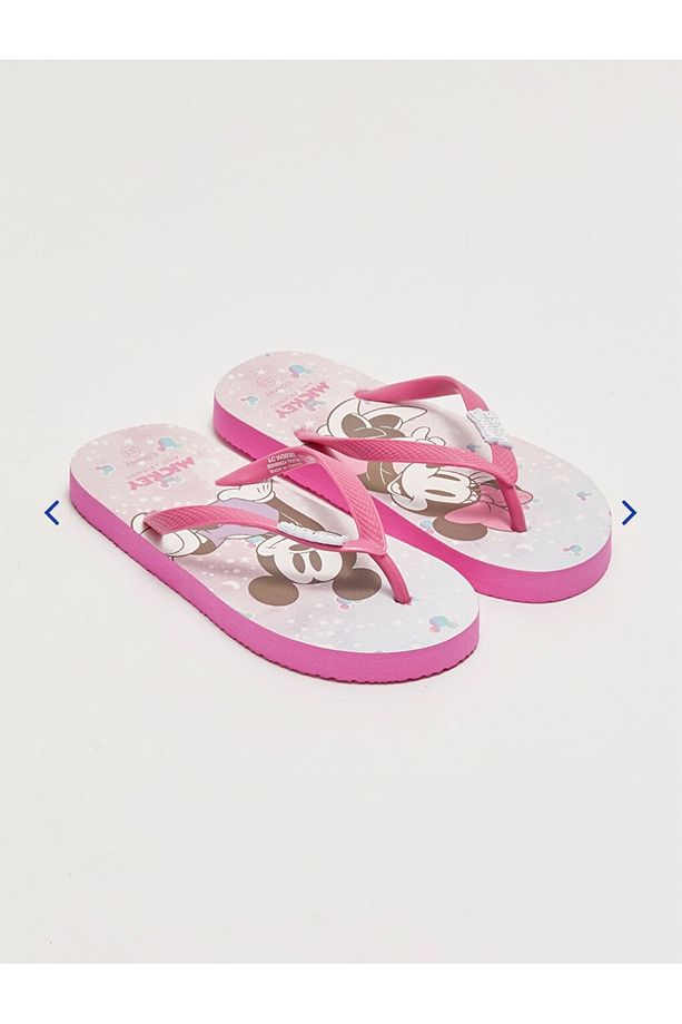 LCW STEPS Minnie Mouse Lisanslı Parmak Arası Kız Çocuk Plaj Terliği - 1