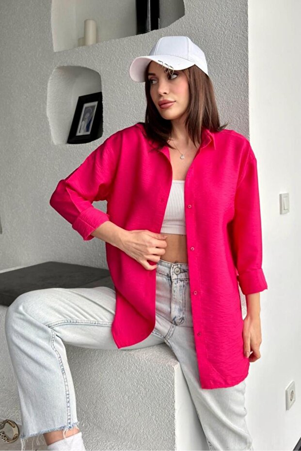 DUMPED LONG SLEEVE BASIC SHIRT - 3