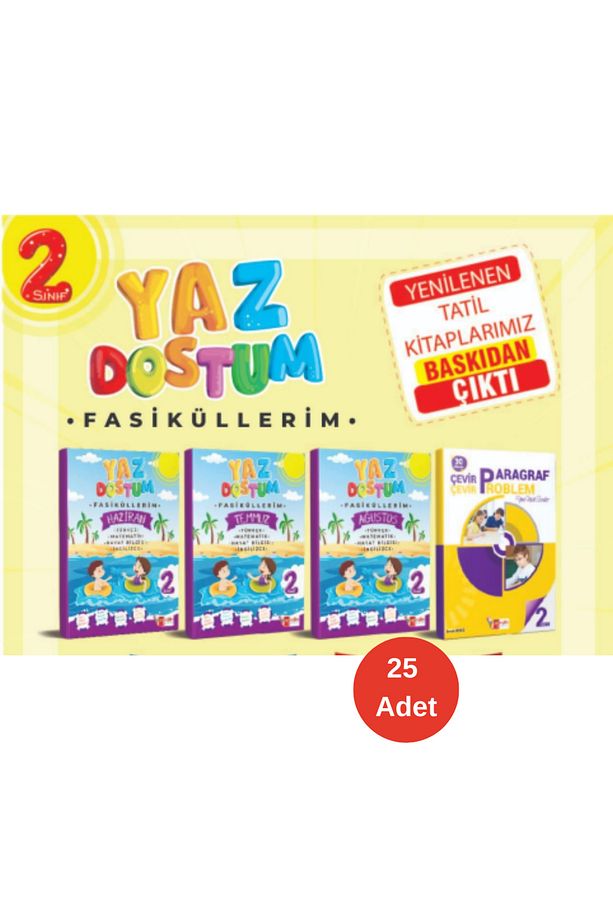 2. Sınıf Yaz Dostum Yaz Tatili Kitabı Tüm Dersler Seti (25 Adet) - 1