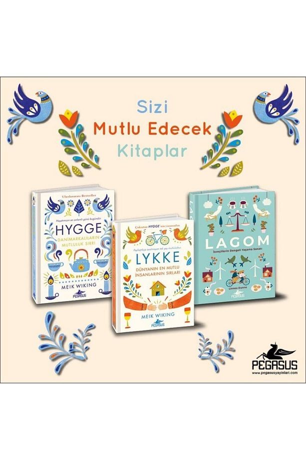 Hygge + Lykke + Lagom 3 Kitap Ciltli Takım Set - Meik Wiking, Linnea Dunne - 3
