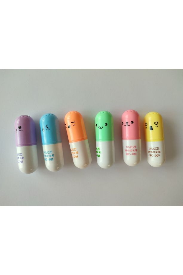 Mini Kapsül 6Lı Fosforlu Kalem - 5