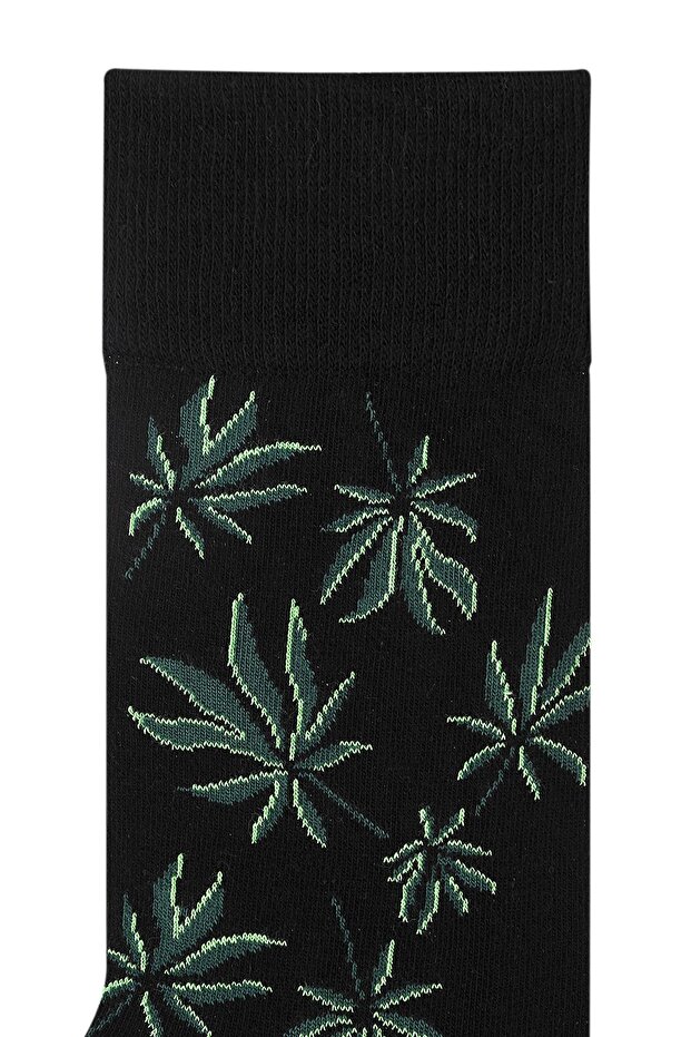 جوارب منقوشة بالزهور الخضراء - 3