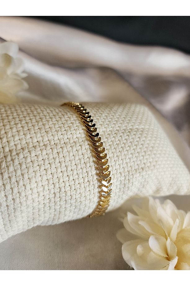 Yaprak Figürlü Choker Kolye, Bileklik, Halhal Set - 7