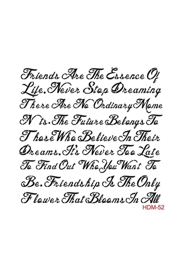 Writing Stencil (template) 25x25 Cm