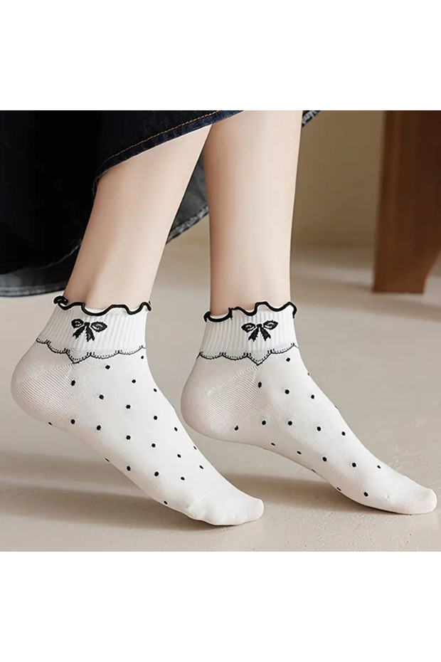 جوارب الكاحل اللطيفة بنمط الخس - 1