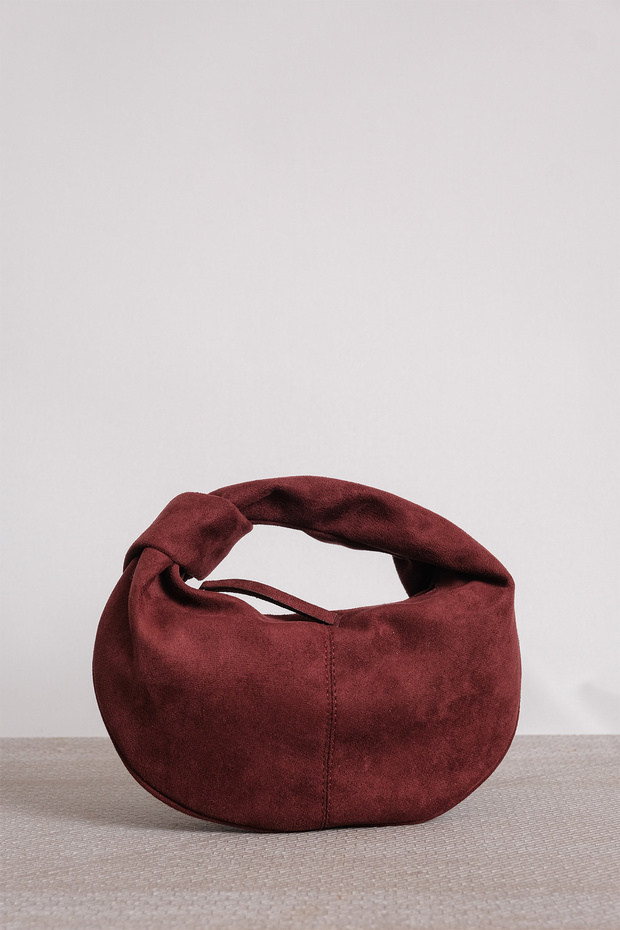 Burgundy Suede Mini Jordie Women's Handbag