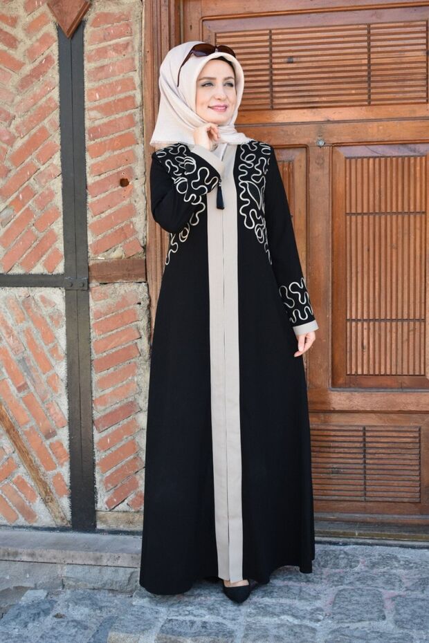 رابيا أسود مطرز منعش - 5