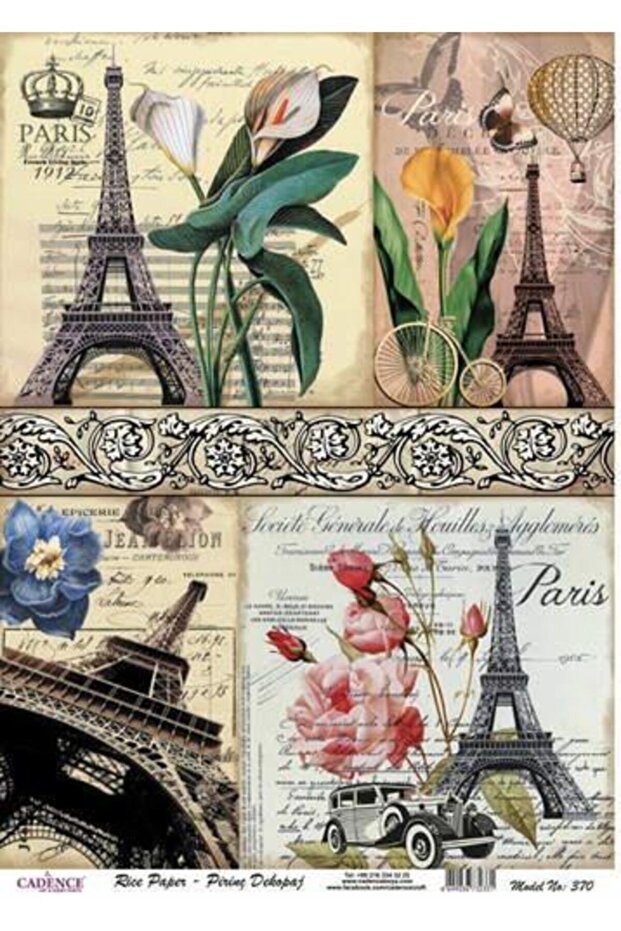 Brass Decopage Paper Model 370 29X42Cm