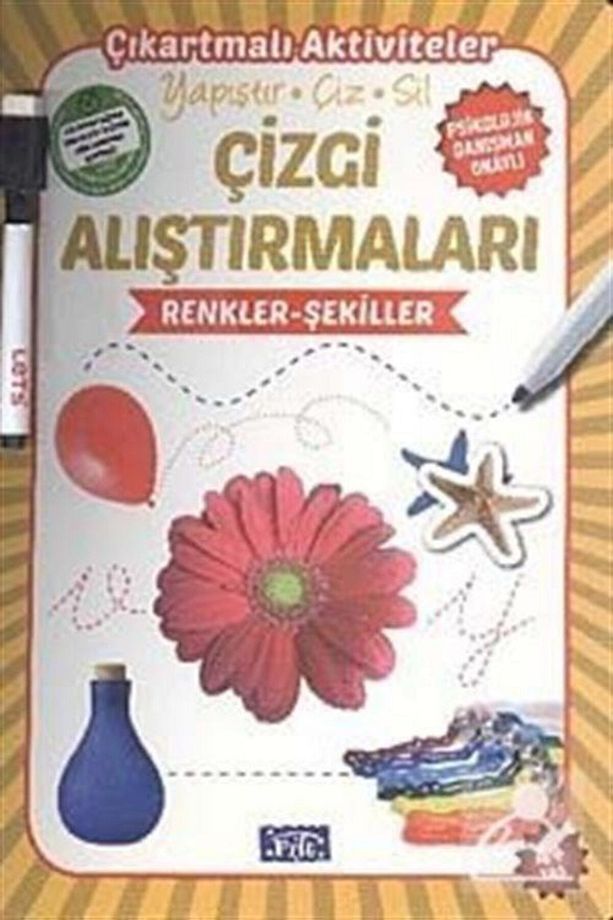 Çizgi Alıştırmaları Renkler Şekiller Yapıştır Çiz Sil - 1