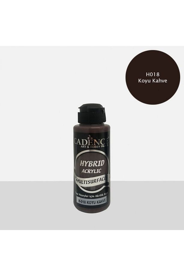 Hibrit Multisurface Akrilik Boya 120 Ml H018 Koyu Kahve - 1