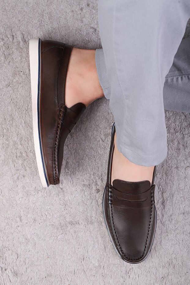 Vittoria férfi naplopó – valódi bőr szabadidőcipő - 7