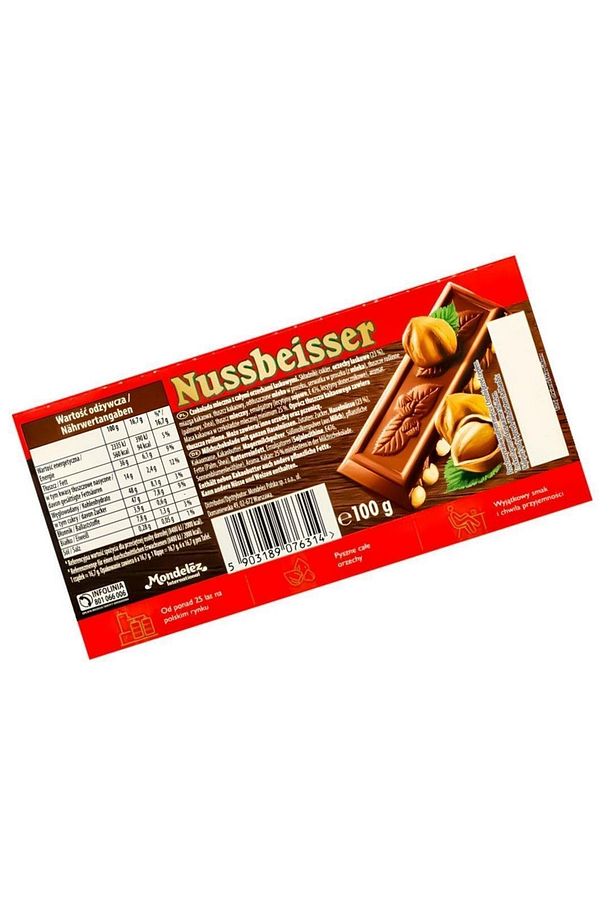Nussbeisser Bütün Fındıklı Sütlü Çikolata 100 Gr Ithal - 2