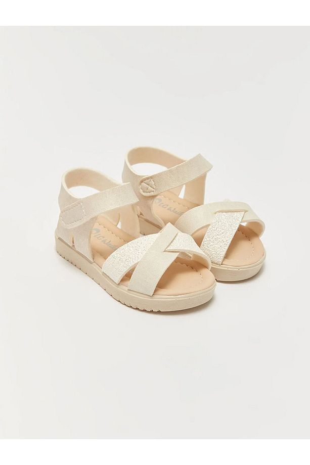LCW STEPS Cırt Cırtlı Çapraz Bantlı Kız Bebek Sandalet - 1