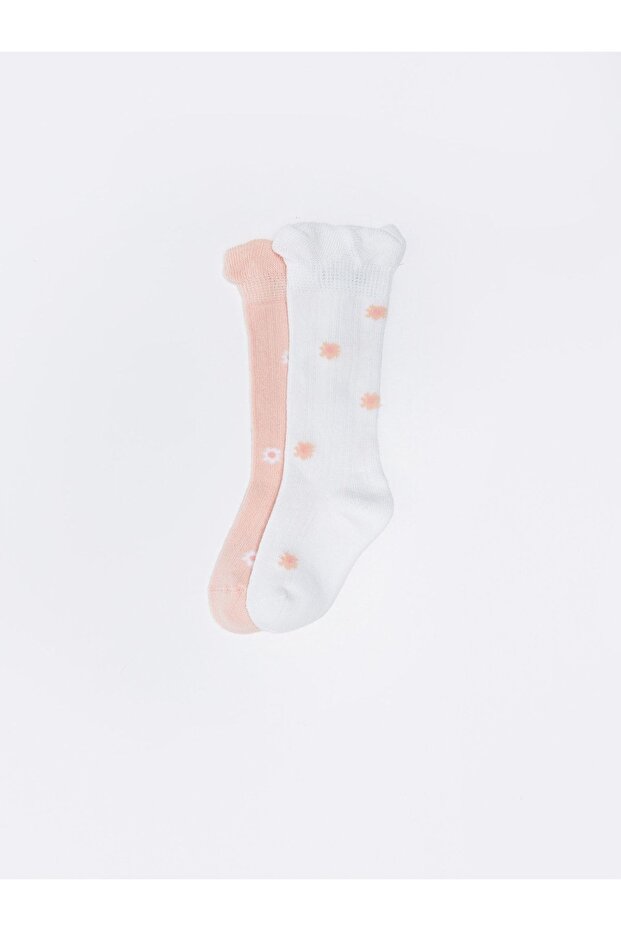 Lcw Baby Patterned Baby Girl Knee Socks 2-Pack (S3)