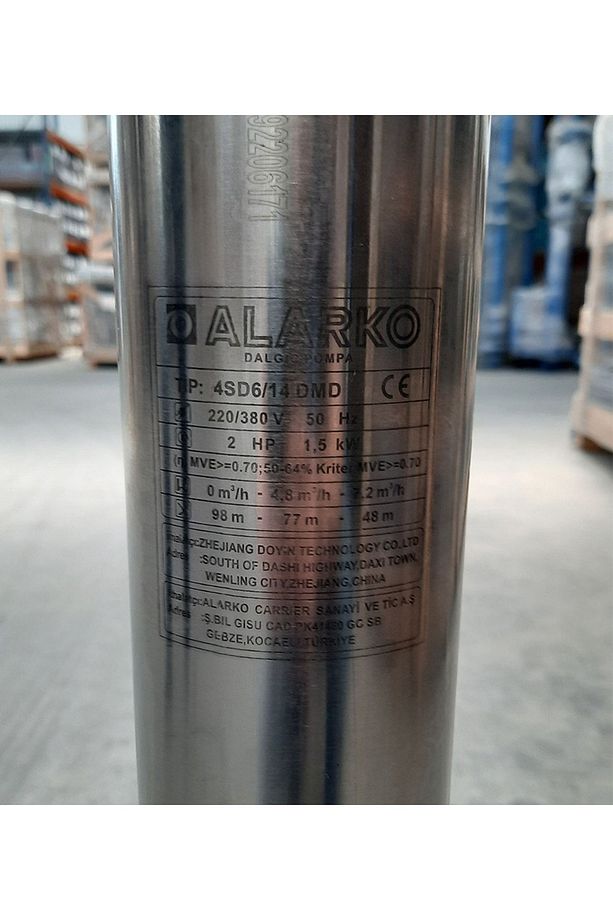 Alarko 4sdm6 14 2hp 4'' Derin Kuyu Dalgıç Motor Ve Pompa - 6