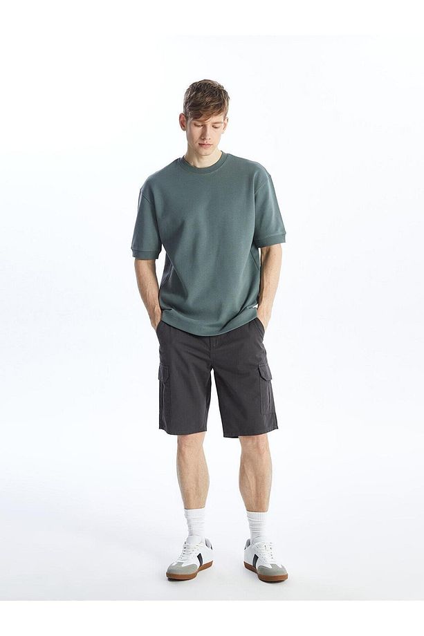 LCW Casual Standart Kalıp Gabardin Erkek Kargo Şort - 2