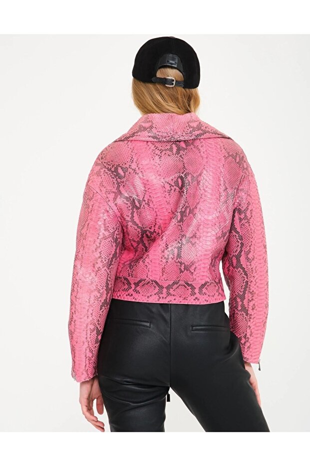 Pembe Deri Ceket - 4